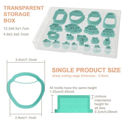 20Pcs Food Jars Polymer Clay Cutters Fruits Clay Earrings Cutters Polymer Jewelry Cutter for Earrings Making Birthday Party DIY Supplies - style: Food cans