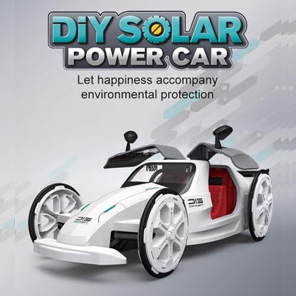STEM Learning Toy for Kids Ages 8-12, DIY Solar Powered Car Kit, Educational Science Kit for Boys and Girls, Hands-On Engineering Toy, Build Your Own Solar Car Project