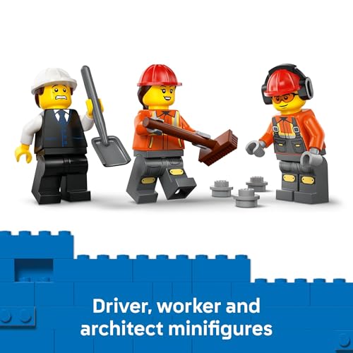 LEGO City Cement Mixer Truck Building Toy for Boys & Girls, Ages 7+ - Pretend Play Construction Toy W/Rotating Drum & 3 Worker Minifigures - Gift Idea for Birthdays - 60478