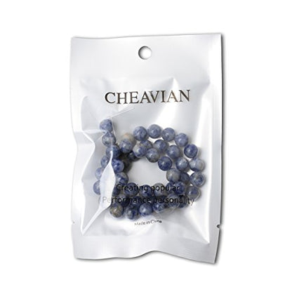 45PCS 8mm Natural Blue White Sodalite Gemstone Round Loose Beads for Jewelry Making 1 Strand 15" - color: Blue White Sodalite, size: 8mm