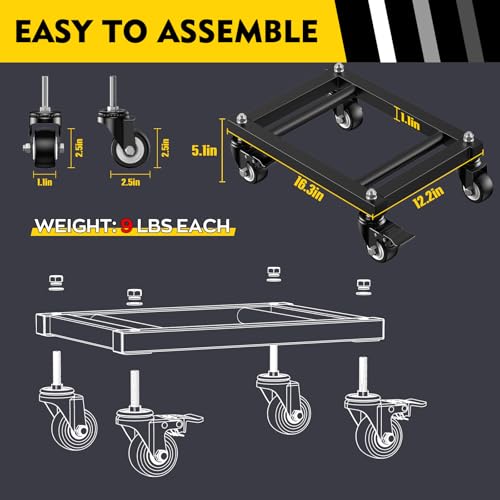 IMAYCC Car Dolly, Heavy Duty Car Wheel Dolly with Parallel Tube Design for Moving Vehicles, Trucks, SUVs, Motorcycles and Boats (A-2 Pack) - size: A-2 Pack