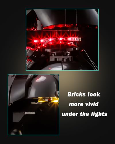 LED Lighting Set Compatible with Lego Star Wars Darth Vader Bust 75439 Set, DIY Light Up Kit for 75439 Building Blocks Model (Building Sets Not Included) - style: 75439 Darth Vader Bust Set