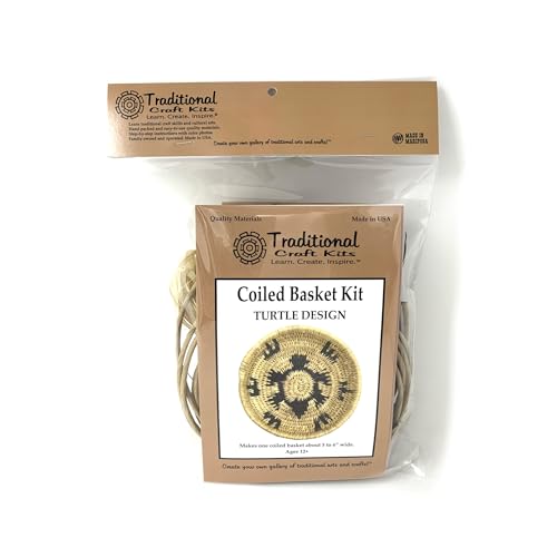 Traditional Craft Kits Coiled Basket Weaving Kit Turtle Design Tray Project