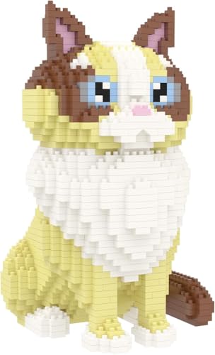 Larcele 1160 Pcs Ragdoll Cat Pet Micro Building Blocks Gift Kids 8+ KLJM-05 - style: Ragdoll