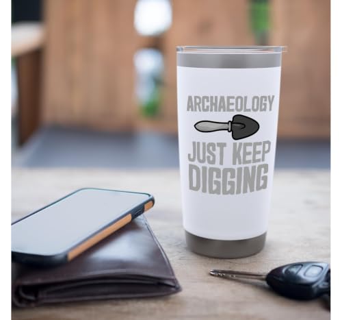 Cool Archaeology For Men Women History Anthropology Stainless Steel Insulated Tumbler - color: White