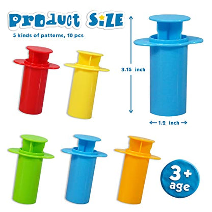 Assorted Designs Dough Extruders Set - Set of 10 - style: 10 Dough Extruders Set