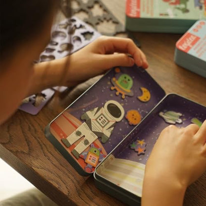 Magnetic Puzzle Box for Kids Ages 3-5, Music Travel Puzzle Game - color: Animal & Music