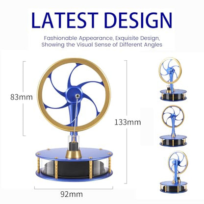 Low Temperature Stirling Engine Kit Steam Heat Educational Model Classroom Teaching Stirling Engine Adult Desktop Educational Toys Brass Aluminum Stirling Engine- HZZ92 PRO Blue - color: Pro Blue