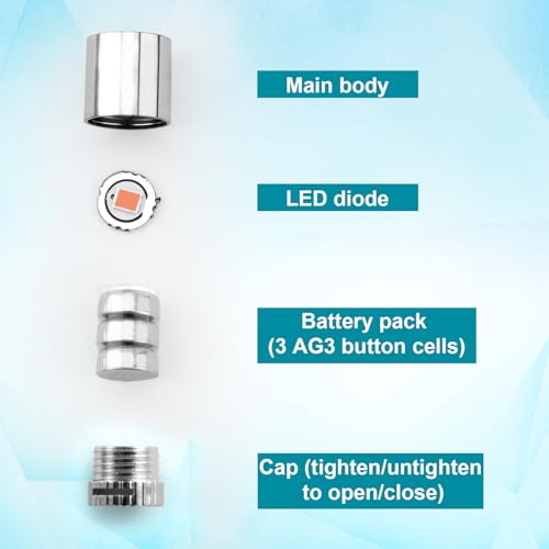 20pcs Mini Led Lights for Craft, Tiny Small Light with 30pcs Batteries - color: Red