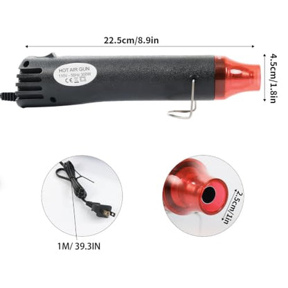 Heat Gun 300W, Handed Hot Air Gun for Crafting and DIY (Black) - color: Black
