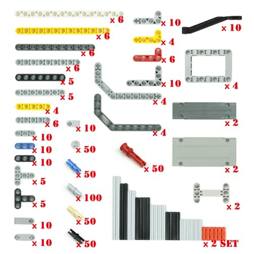 582pcs Technical Parts Bricks Sets-Beams Axles Pins Gears Motor - color: 582pcs
