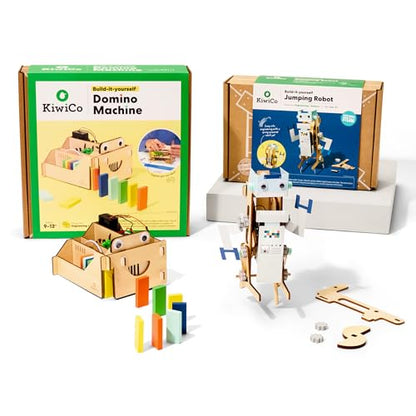 KiwiCo STEM Robotics Bundle – Domino Machine + Jumping Robot Kits, Ages 9+