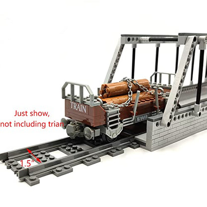 Classic Train Building Bridge City Passenger Express Train Tracks Toys Accessories Railroad Construction Building Block Compatible with Major Brand (Train Bridge) - style: Train Bridge