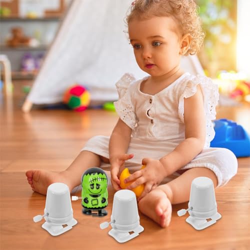 Toyvian Clockwork Robot Movement DIY Wind up Toy Mechanism for Kids Handcraft Projects Clear Visible Mini Movement for Walking Robot Toys 1.77 X 1.77 X 1.37 in 8 Pack