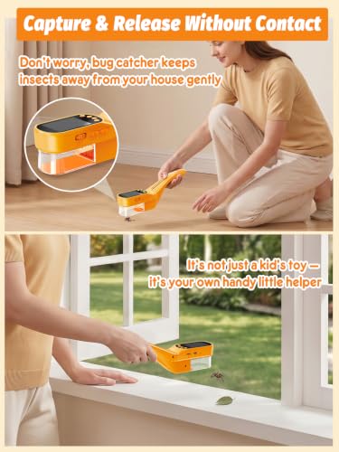Acoath Microscope for Kids, Bug Catcher, 2.4" IPS Screen Bug Catching Kit - color: Orange