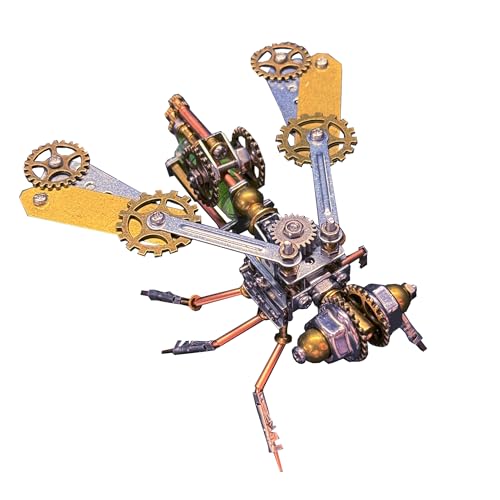 3D Metal Puzzles for Adults Teens-160+Pcs-Mechanical Bee Insect Models-3 Hours to Build-Ideal for Birthday Gifts and Decorations(Mechanical Bee B) - style: Mechanical Bee B