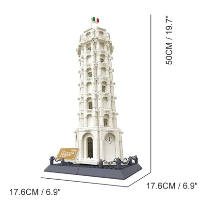 1334Pcs Leaning Tower of Pisa Italy Building Set World Landmark Architecture Model Collectible Toy for Kids and Adults - color: Leaning Tower