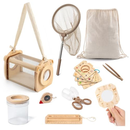 11Pcs Wooden Bug Catcher for Kids, Outdoor Explorer Bug Catching Kit
