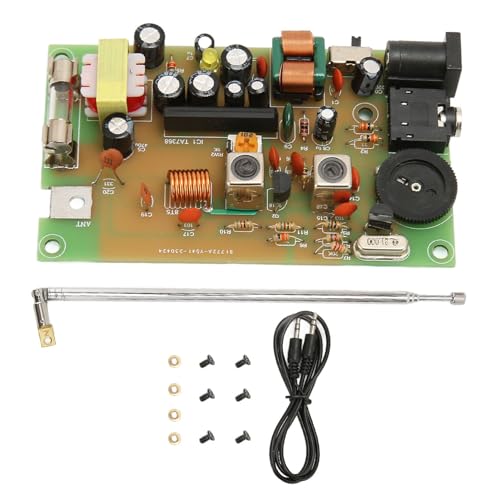 AM Radio Transmitter Board Kit, Short Wave Low Power Sound Amplification 100mW SW Radio Amplifier Kit, 21MHZ Crystal Frequency Stabilization for DIY Campus Broadcast Radi