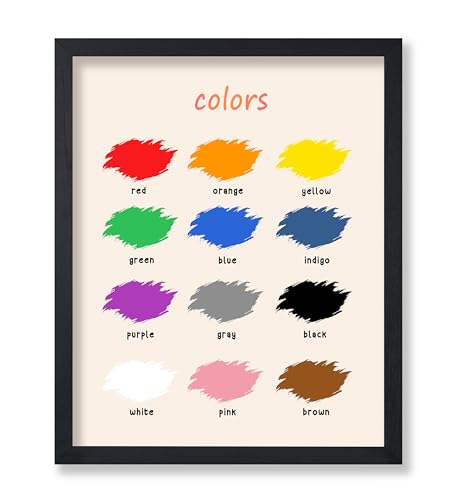 Poster Master Colors Poster - Learning Materials Print - Educational Art - Color Names Art - Gift for Kids, Students & Teacher - Chic Decor for Library, Classroom or Playroom - 8x10 UNFRAMED Wall Art - color: Style-05, size: 8"L x 10"W