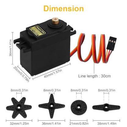 Deegoo-FPV MG995 Metal Gear Digital Servos, 4-Pack - style: 4 Pack