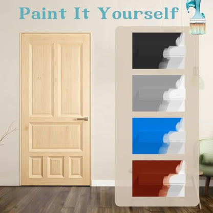 Door Jamb Frame kit with Pre-Installed Hinges & Weather Stripping, Primed Composite Door Frame Kit, Pine Wood, Assemly Required, 81.65 in x 4.57in x 1.18 in (Right Handed) - color: Pine Wood Color Right Handed