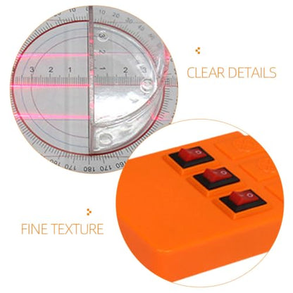 Physics Optical Experiment Set Optical Lens Refraction Kit with Three Light Source Apparatus Triangular Prism Convex Lens Concave Reflector Acrylic Glass Tile for Classroom Demonstration