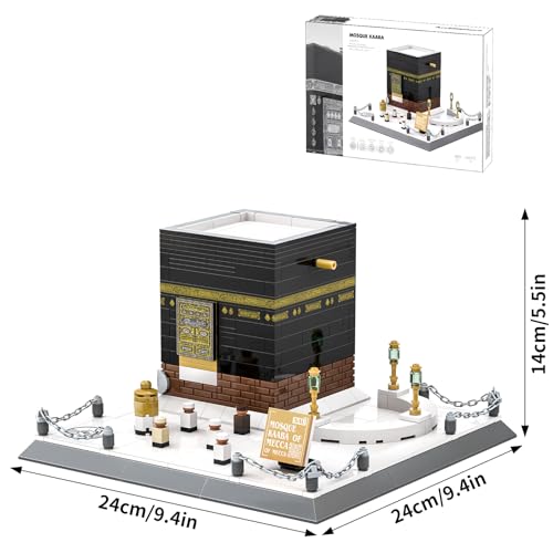 CAXIMSY Islamic Mosque Kaaba Architectural Model Building Block Sets Muslim Bricks Toy Hajj Kit Eid Gifts for Adult 446 Pieces - color: Mosque Kaaba Architecture