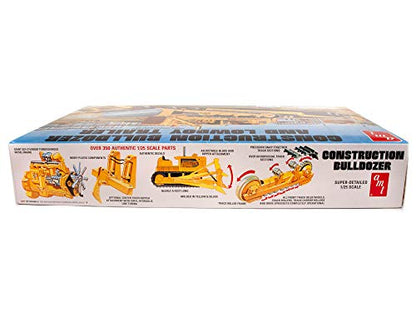 AMT Lowboy Trailer & Bulldozer Combo 1:25 Scale Model Kit (AMT1218),Black
