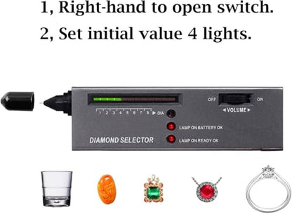 Diamond Tester High Accuracy Diamond Tester Pen Jewelry Diamond Tester Professional Diamond Selector Diamond Tester Kit for Novice and Expert, Thermal Conductivity Meter (Diamond Tester) - color: Diamond Tester