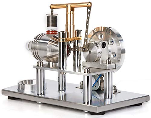 Sunnytech Hot Air Stirling Engine Motor Model Imagination Development Educational Toy Electricity Generator Colorful LED SC (SC02M)