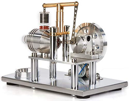 Sunnytech Hot Air Stirling Engine Motor Model Imagination Development Educational Toy Electricity Generator Colorful LED SC (SC02M)