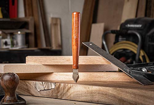 Clarke Brothers Marking Knife and Real Leather sheath – Wood Marking Gauge – Premium Woodworking Tool with High Carbon Steel Blade – Quality with Sharp Blade – Beautiful Wooden Handle