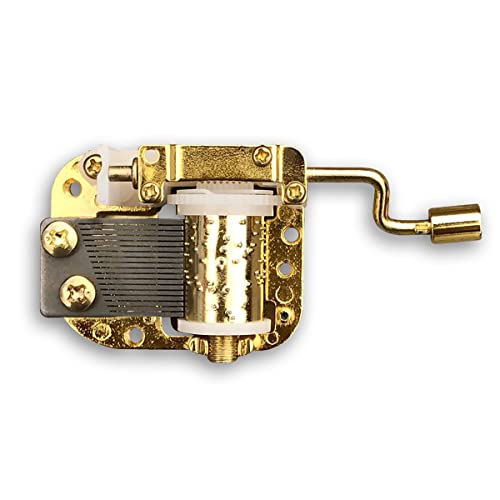 BinkeGG Play (Can't Help Falling in Love) Golden Music Box Spare Part Hand Crank Sankyo Musical Movement for DIY Musical Boxes (30 Tunes Option) - color: 1. Hand Crank Musical Movement, size: Can't Help Falling in Love