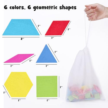 3 otters Wooden Pattern Blocks Shapes for Kids, Geometric Tangram Puzzle with Activity Cards, 150 PCS Educational Toy (Pack of 2) - size: Medium (Pack of 2)