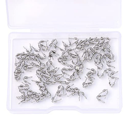 BEADIA Platinum Plated End Caps Non Tarnish 3x6mm 200pcs for Jewelry Making Findings - color: End Caps Platinum, size: 3x6mm