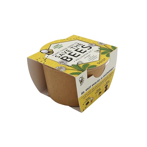 Buzzy Seeds Save the Bees Wildflower Grow Kit 12-Pack, Pollinator Friendly
