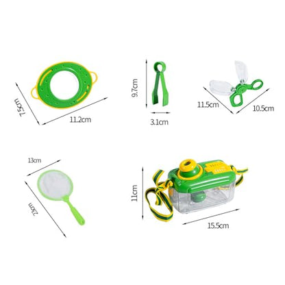 Bug-Catcher for Kids,Kids Bug-Catching Kit Gifts Kids Animal Catcher Kit with Viewer Box Butterflies Net Scissor Clip Tweezer Magnifying Glass Outdoor Nature Exploration Animal Catching Kit 1 Set