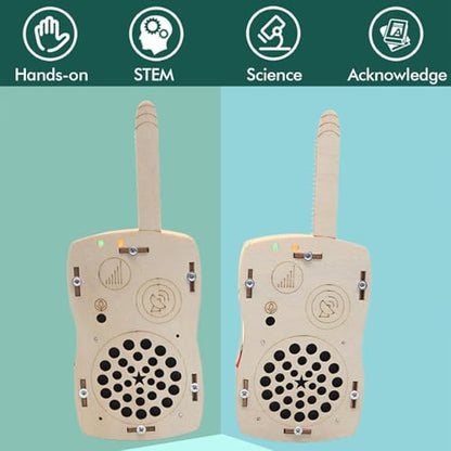 STEM Projects Science Toys for Kids Ages 6-8-13 Walkie Talkies Birthday Gifts for 6 7 8 9 10 11 12 14+ Years Old Boys Girls Teens Engineering DIY 3D Puzzles Kits Electronics Cool Gadgets Stuff Games