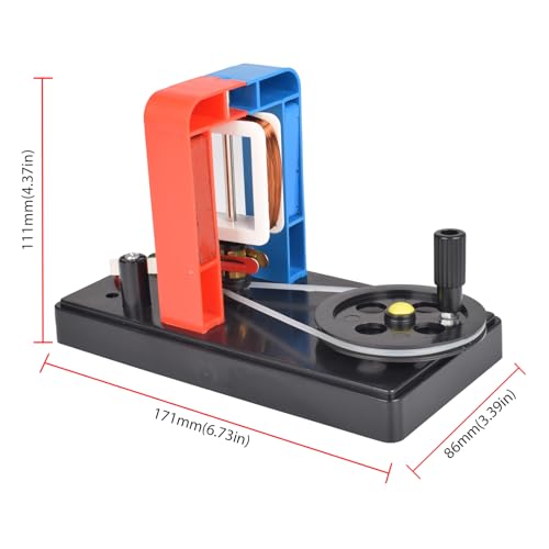 EUDAX School DIY Dynamo Lantern Educational STEM Building,Labs Demonstration Motor Activity Teaching Model Hand Cranked Power Electricity DC Electric Generator Physical Science Experiment Education