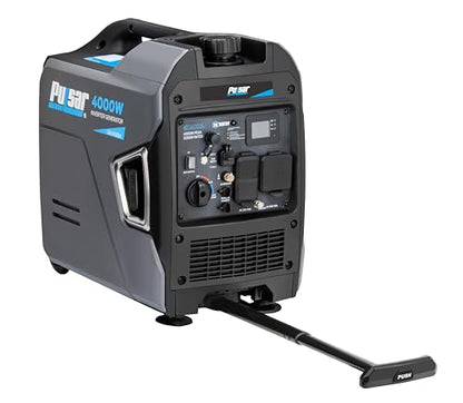 Pulsar Products GX400BN, 4000W Portable Ultra-Quiet Dual Fuel & Parallel Capability, RV-Ready, Handle & Wheels, with CO - style: 4000 Watts + Dual Fuel + Wheel Kit + RV Ready + CO Shutdown