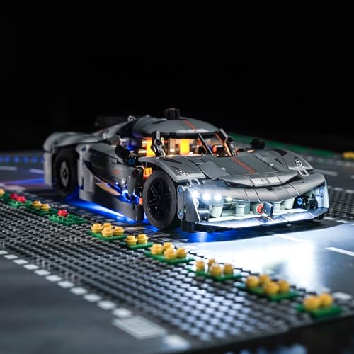LED Lighting Compatible with Lego 42173 Koenigsegg Jesko Absolut Grey Hypercar, Light Kit Compatible with Lego 42173, Giving Light to Model, NOT Included The Model Set(Classic Edition)