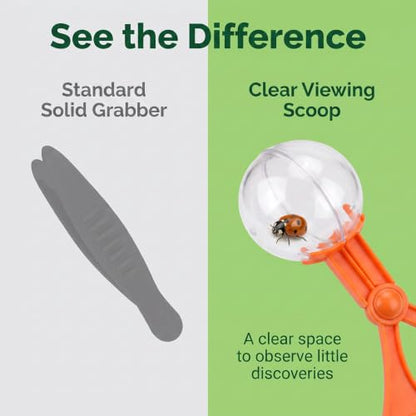 2Pcs Orange and Green Nature Exploration Tools Bug Insect Catcher Scissors Tongs Tweezers Clamp Cleaning Tool