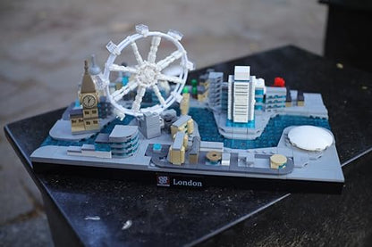 London Skyline Building Sets - London Architecture Building Blocks with Big Ben, London Eye, Tower Bridge - MOC Compatible Building Kit for Adults, Collectible Display Gift 1127 PCS