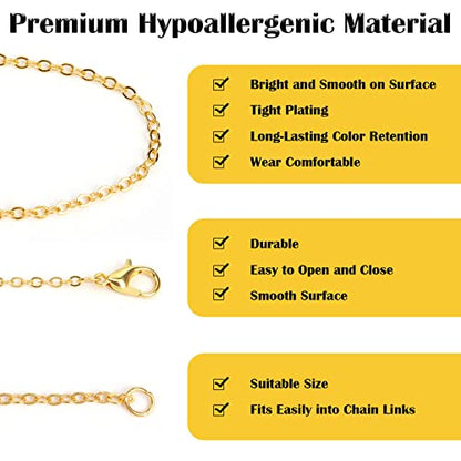 70Ft Jewelry Making Chains, 7 Colors 2mm Necklace Chains for Jewelry Making