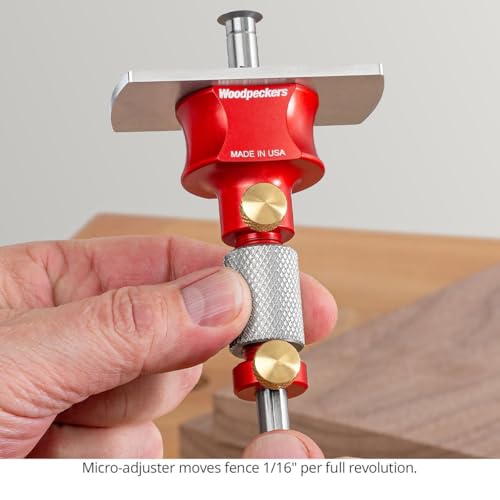 Woodpeckers Wheel Marking Gauge With Micro Adjust, Create Precision Layouts With Ultra-Thin Circular Blade, 2-Position Reference Plate, USA Made - WWMG