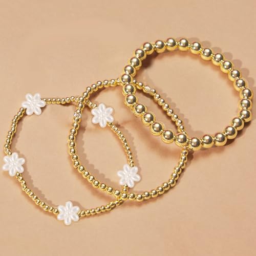 1740 Pcs Pearl Bracelet Making Kit Gold Beads for Bracelets for Adult - color: 13-White & Off-White