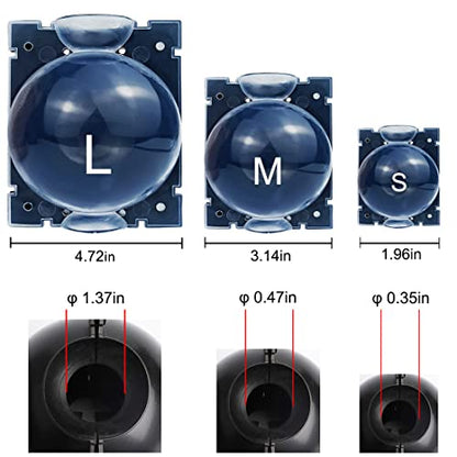 MIIIM 9 PCS Air Layering Propagation Kit, Reusable Half Clear Grafting Ball, Air Layering Pods Clear, Plant Rooting Ball for Fast Propagation (S+M+L) - size: S+M+L