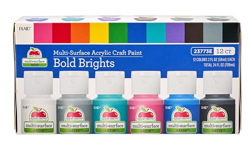 Apple Barrel Essentials Acrylic Paint Set, 12, 24 Fl Oz (Pack of 3) - size: 24 Fl Oz (Pack of 3)