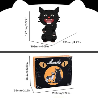 Larcele 1188 Pcs Black Cat 2 Micro Building Blocks Set for Kids 8+ KLJM-05 - style: Black Cat 2